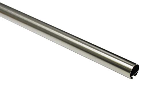 Gardinia Curtain Rod with Inner Rail, Diameter 25 mm, Stainless Steel Look, 160 cm