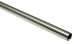 Gardinia Curtain Rod with Inner Rail, Diameter 25 mm, Stainless Steel Look, 160 cm