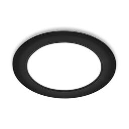 BRILONER - LED Recessed Downlight 230V Flat, Neutral White Light, 12W 1200Lm, Downlight, Ceiling Spotlight, LED Lights, Recessed Spotlights, Spotlight, 68mm Hole Size, 17 X 3 cm, Black