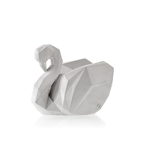 CONCRETTE Table Decoration Candle Holder Made of Concrete 17 x 11.2 x 14 cm - Decorative Candle Holder in the Shape of a Swan - Candle Stand - Candle Stand