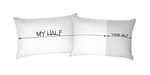 Italian Bed Linen Printed Pair of Pillow Cases Digital Printing, PRINTED-24, 52 x 82 cm