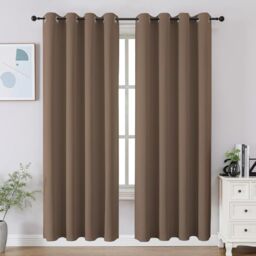 CUCRAF Khaki Blackout Curtains 72 inch Length 2 Panels Set, Room Darkening Drapes for Living Room Bedroom, Thermal Insulated Light Blocking Grommet Window Curtain (W52 x L72 Inch)