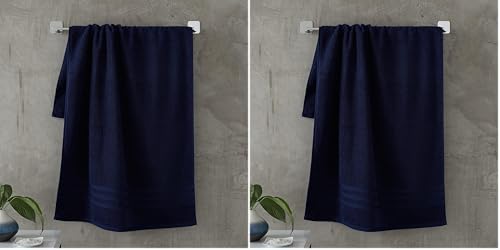 Catherine Lansfield Zero Twist 50 x 85 cm Hand Towel Navy (Pack of 2)