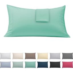 ECOMMERC3 - Pillow Case 135 Extra Soft and Comfortable - Aquamarine Pillowcase Made in Spain, Breathable, Easy to Wash