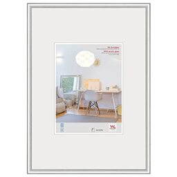 walther Design Picture Frame White Poster size with Art Glass, New Lifestyle Plastic Frame KVX691W