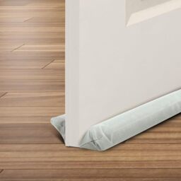 CUQOO Under Door Draught Excluder – Adjustable Door Draft Stopper for Gaps Up to 3.8cm, Noise & Wind Blocker, Double-Sided Door Seal for Front & Internal Doors, Foam Draft Excluder Cushion, Grey
