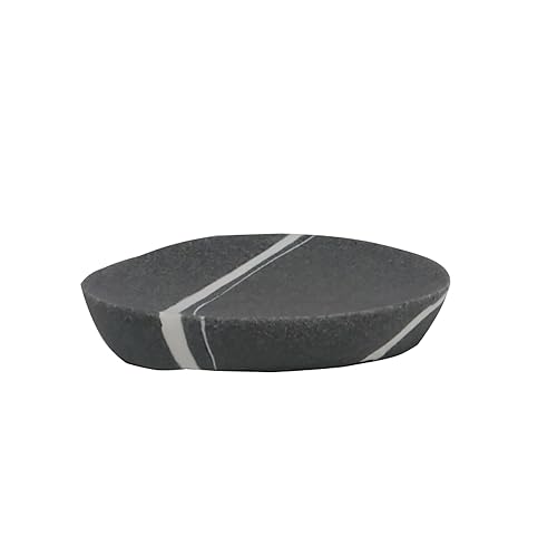 Gedy Yvonne SOAP Box, Resin, Grey, 11,7x11,8x2,3cm