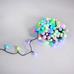 Lyyt - Multicoloured Decorative Bauble & Berry Fairy Lights - 200 Mixed Sized Berry Light LEDs with 25 Lighting Mode & Wireless Controller - 20m String Lights, 5m Power Cable