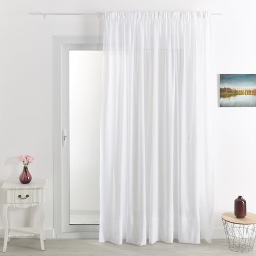 HomeMaison.com Beige Striped Blackout Curtain 140 x 240 cm