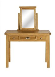 Birlea Woburn 3 Drawer Dressing Table Wood, Oak, 45 x 110 x 83 cm