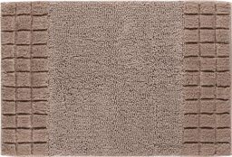 Linea Due Reversible Bath Mat, Ultra Soft, Absorbent and Anti Slip, Cotton, 5 Years Warranty, CHESS, Bath Mat 70x120 cm, Brown