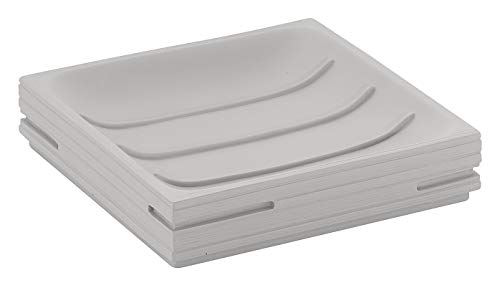Gedy soap Dish, Resin, Gray, 11,2x11,2x2,4