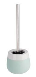 WENKO 22542100 Toilet brush Malta mint/white - toilet brush holder, Ceramic, 14 x 38.5 x 14 cm, Mint green
