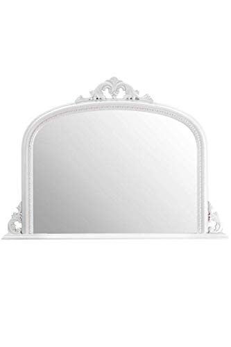 Mirror 4Ft2 X 3Ft 126 X 91cm Large White Ornate Antique Design Over Mantle Big, 91x127,882117170-5