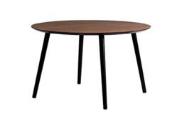 Aspect Amy Vintage Coffee Table (80 dia x 47 (H) cm),Walnut Veneer Top,Black Legs CFT45