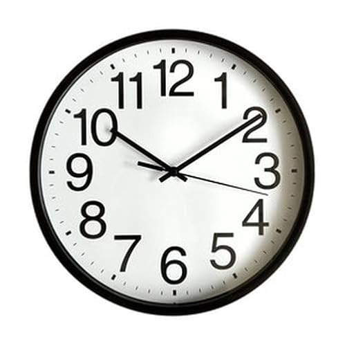 Levitantes White Wall Clock 25 cm, Battery Operated, Minimalist Design, Ideal for Decorating and Telling The time in Any Environment, Image