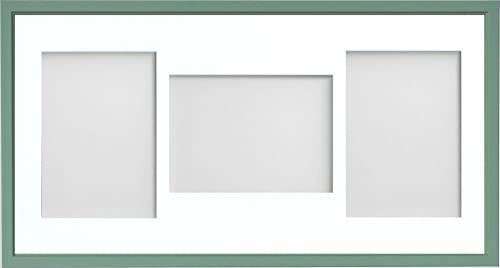 Frame Company Drayton Multi Aperture Photo Frame, Green, 20x10 for 7x5 inch (x3 PLP)