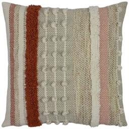 furn. Omana Polyester Filled Cushion, Cotton, Acrylic, Polyester, Terracotta