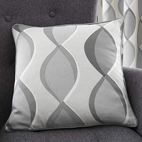 Fusion - Lennox - 100% Cotton Filled Cushion - 43 x 43cm in Grey
