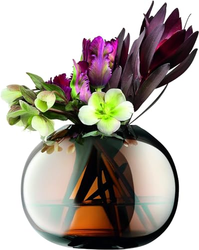 LSA International Epoque Vase H13.5cm Amber/Lustre, Amber/Orange, One Size,G1663-13-141