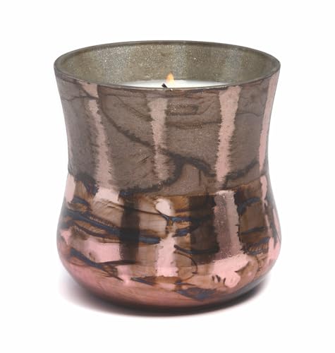 Paddywax Scented Candles Cypress & Fir Holiday Frosted Glass Luxury Artisan Candle, 255g, Metallic Bronze