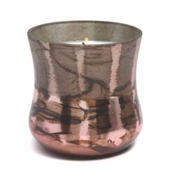 Paddywax Scented Candles Cypress & Fir Holiday Frosted Glass Luxury Artisan Candle, 255g, Metallic Bronze