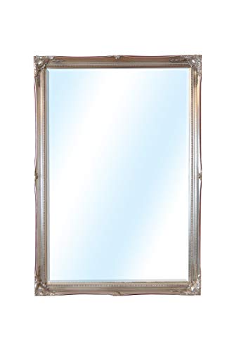 "FRAMES BY POST 2"" Silver Shabby Chic Antique Style Bevelled Rectangular Wall Mirror-Large Size: 40""x28"", 102x71,816127silverbev"