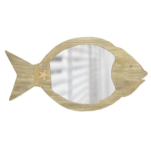 Nauticalia Fish-Shaped Wooden-Framed Mirror, 56cm, not appicable