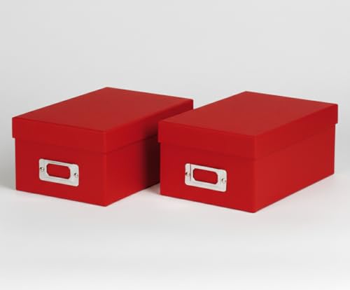 walther design - Fun FB-115-RD Storage Boxes, Red, Pack of 2