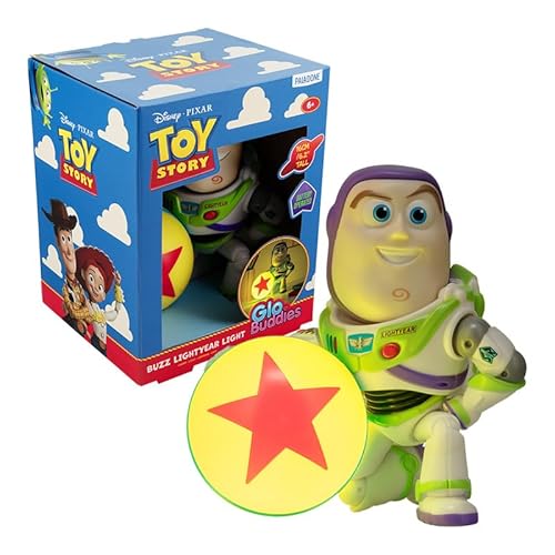 Paladone Buzz Lightyear GloBuddies Light – 16cm Toy Story Character Lamp – Press‑to‑Activate Soft Glow Kids Night Light