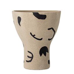 Bloomingville Nordic Vase Brown - Modern Terracotta Decorative Vase 27 x 23 x 23 cm in Scandinavian Style, Handmade for Stylish Living & Table Decoration, 82050904