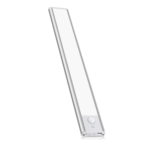 Velamp 100-lumen LED Cabinet Light with Motion Detector. USB-Rechargeable Under-Cabinet lamp. Easy Installation. Length: 20 cm. 3 Light Colors: Warm, Natural, and Cool.