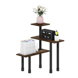 Furinno TURN-N-TUBE Kitchen Countertop Organizer, 3-Tier Corner Countertop Organizer Shelf, Corner Shelf, for Kitchen, Pantry, Organizers and Storage, Amber Pine