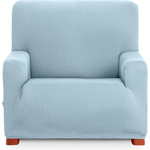 ECOMMERC3 Universal and Versatile 1 Seater Sofa Cover ??? Sky Blue Easy to Install Protector for Back, Seat and Arms