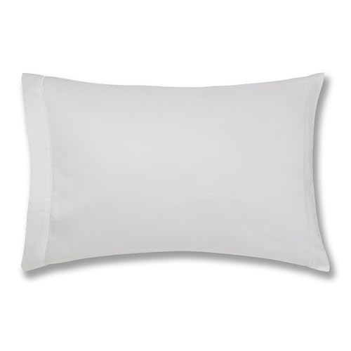 White Plain Dyed Cotton Percale White 200TC Housewife Pillowcases 50 x 80 cm (2)