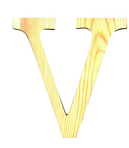 Artemio 11.5 cm Wooden Letter V in Upper Case, Beige