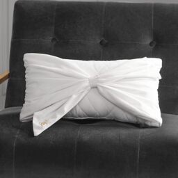 "Juicy Couture Rectangle Decorative Accent, Premium Reversible Throw Pillow, Living Room and Bedroom Décor, 10""x18"", White"