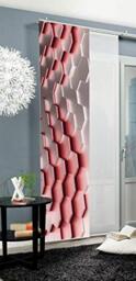 Home Fashion Sliding Panel Curtain Shanon, Polyester, red, 245 x 60 cm