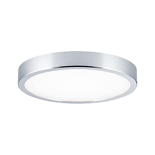 Paulmann 70882 Aviar Ceiling luminaire LED Panel Ceiling lamp Flat Ceiling Light IP44 Splash-Water Protected 20W Bathroom lamp Chrome Including lamp