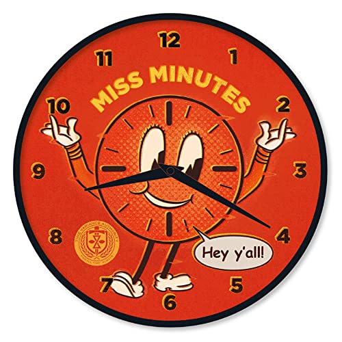Pyramid International Loki Wall Clock (Miss Minutes) 25cm Diameter - Official Merchandise, White