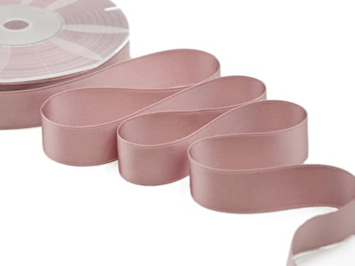 Furlanis - Double Satin Ribbon, Decoration, Gift, Christmas Packing, Wedding, Party, Made in Italy - Antique Pink, 25 mm x 25 m