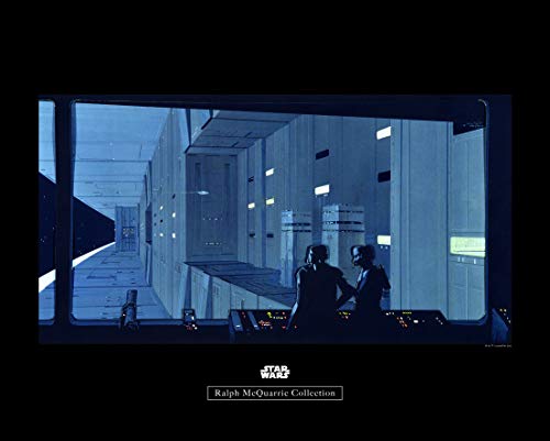Komar Wall Picture Star Wars Classic RMQ Death Star Control Children's Room Decoration Art Print Without Frame WB132-50 x 40 cm Size 50 x 40 cm (Width x Height)
