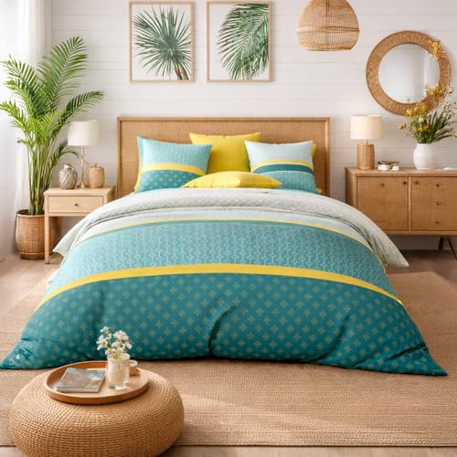 Malphite Duvet Cover 260 x 240 cm + 2 Pillowcases 57 Thread Count Cotton