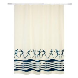 "MSV ""Premium Zanzibar Polyester Shower Curtain, Multi-Colour, 180 x 200 cm"