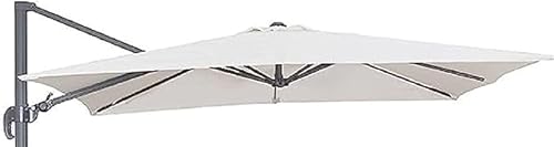 Megashopitalia Replacement Tarpaulin for Parasol 3 x 3 m Polyester 250 g Waterproof with Velcro Fastening, beige, Grande, Plain