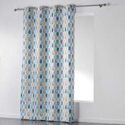Douceur d'Intérieur Polyester Eyelet Curtains, polyester, white, 260x140 cm