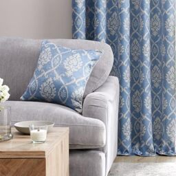 Dreams & Drapes Curtains - Vivianna - Woven Cushion Cover - 43 x 43cm in Blue