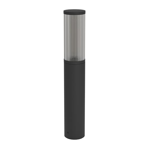 Eglo LED Outdoor lamp Post Salle, Bollard Light, Outside Lighting for Garden and Patio, Driveway lamp Made of Black Metal, IP54, H 46.5 cm, E27