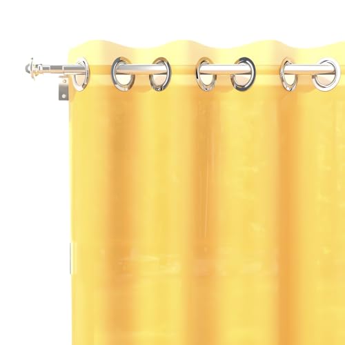 Soleil d'ocre, Alix Net Curtain with Eyelets 135 x 250 cm Radiant Yellow