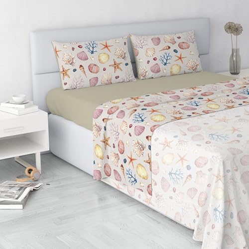 Fashion Microfibre Bed Linen Set, Made in Italy, Marea, Double